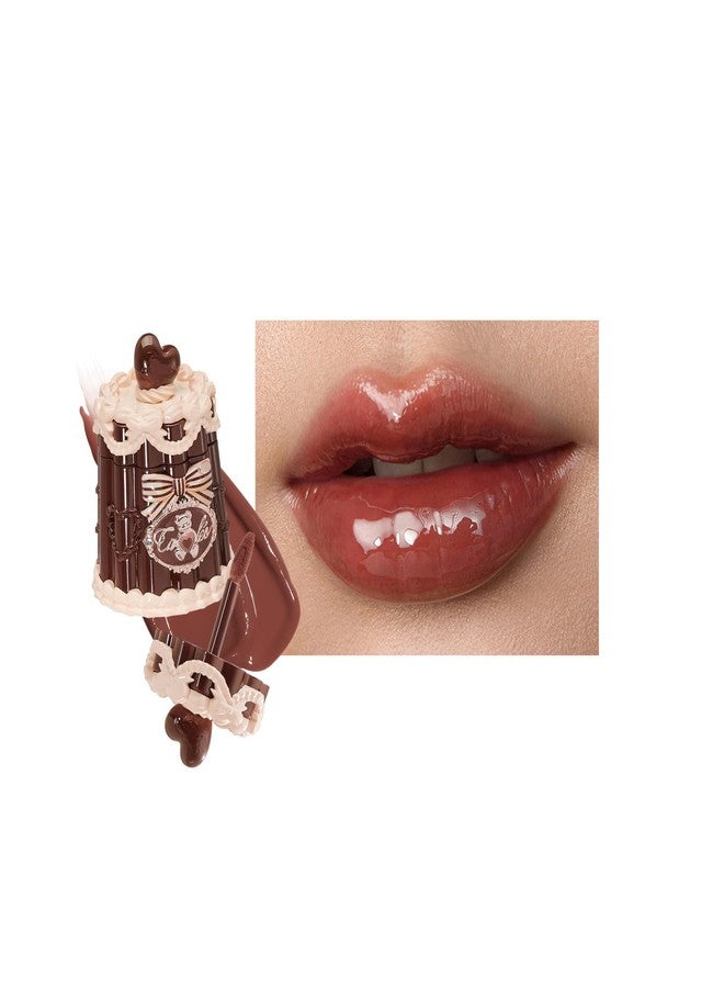 Flower Knows The Sweetie Bear Coating Lip Jelly,Soft Moisturizing Tinted Lip Gloss with Botanicals,Lightweight Non-Sticky Brown Lips Plumper,Cruelty-Free,0.18 oz(JE09 Toffee) - Image 1